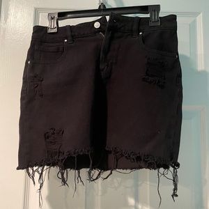 Black Jean Skirt